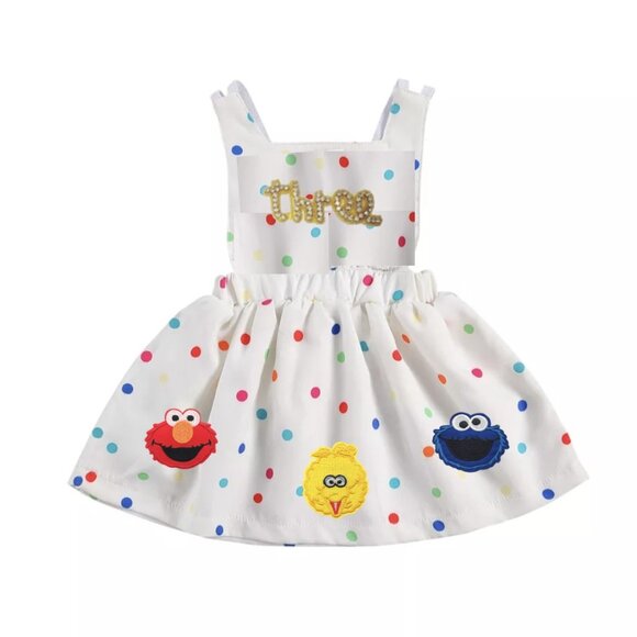Elmo Dress Smash Cake Third Birthday Cookie Monster Clothes Sesame Street Dress